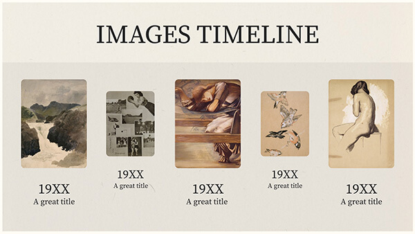 Diagramma timeline Template di Genially